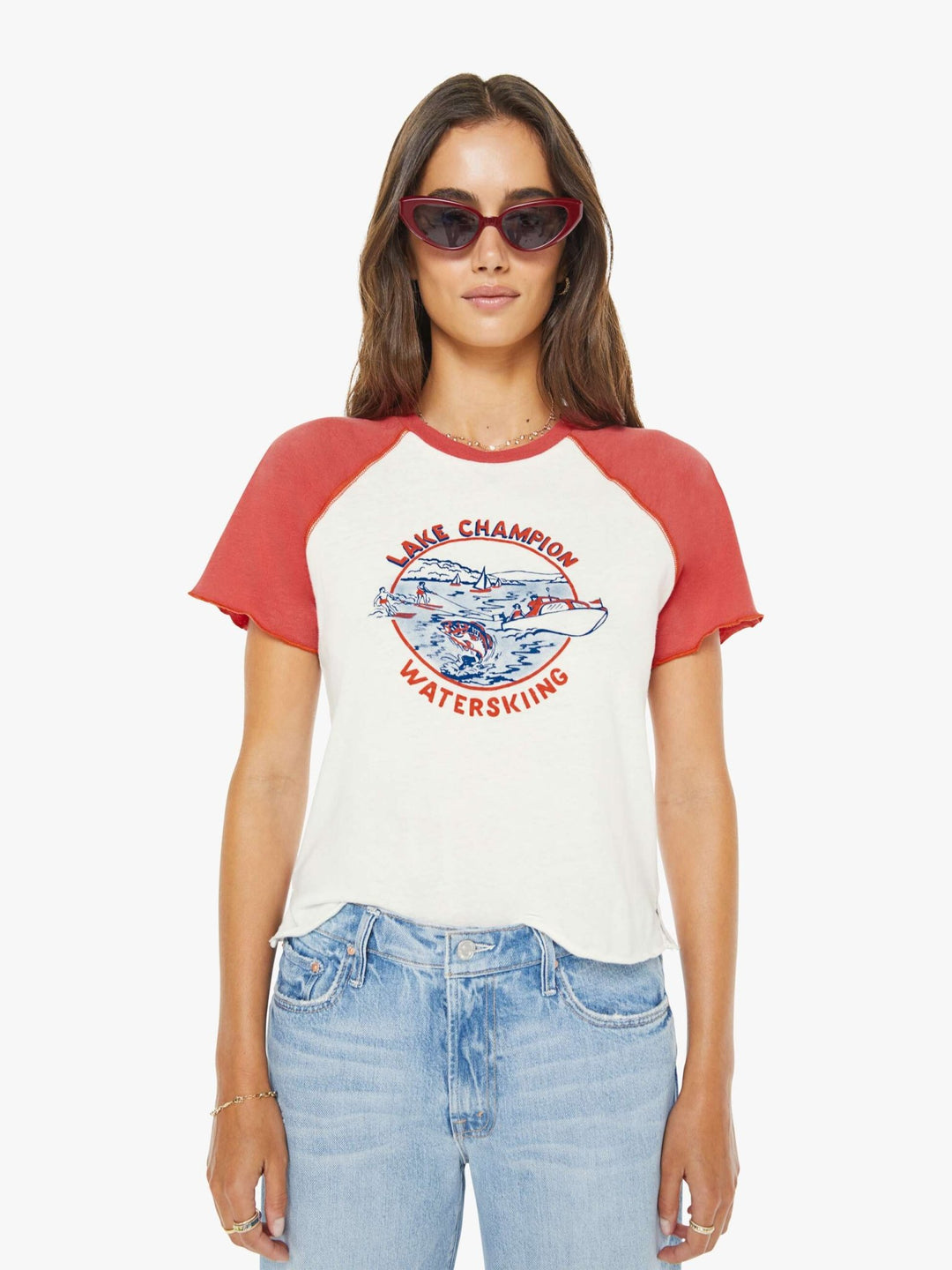 Mother - SS Sporty Concert Tee in Lake Champion - Kalifornia Jean Bar