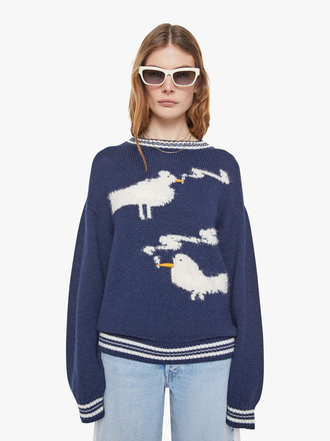 Mother - Stoned Birds Oversized Jumper - Kalifornia Jean Bar