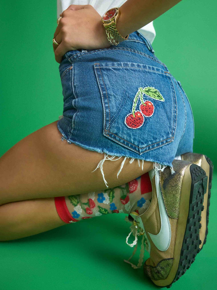 Mother - Strawberries Step Up MF Sock - Kalifornia Jean Bar