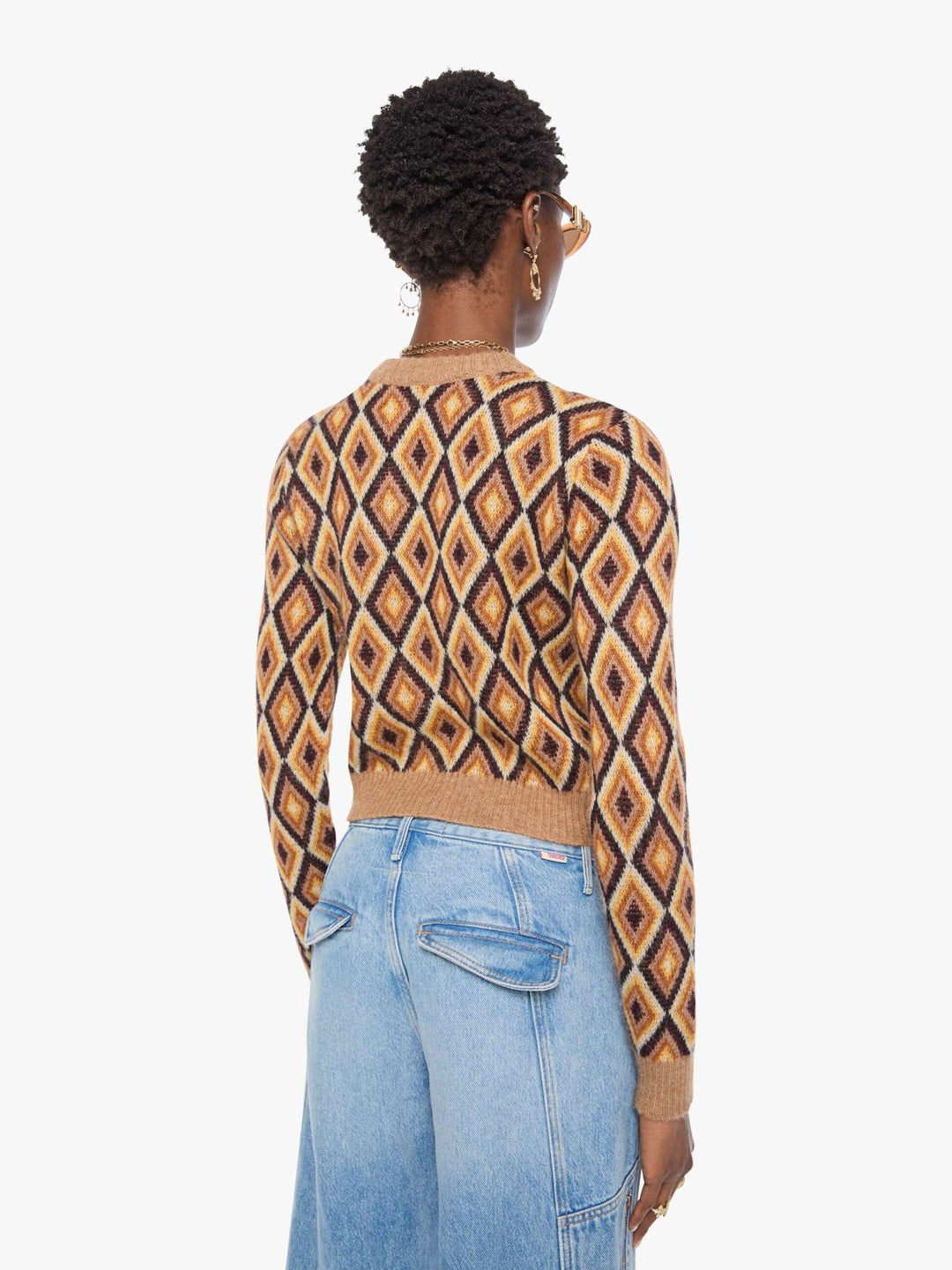 Mother - The Crop Jumper Beeswax And Caramel Cafe - Kalifornia Jean Bar