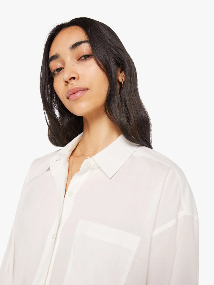 Mother - The Pushing Buttons Shirt in White - Kalifornia Jean Bar