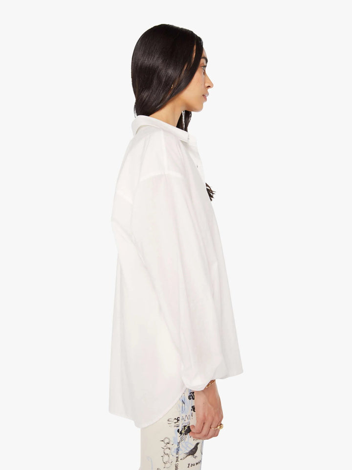 Mother - The Pushing Buttons Shirt in White - Kalifornia Jean Bar