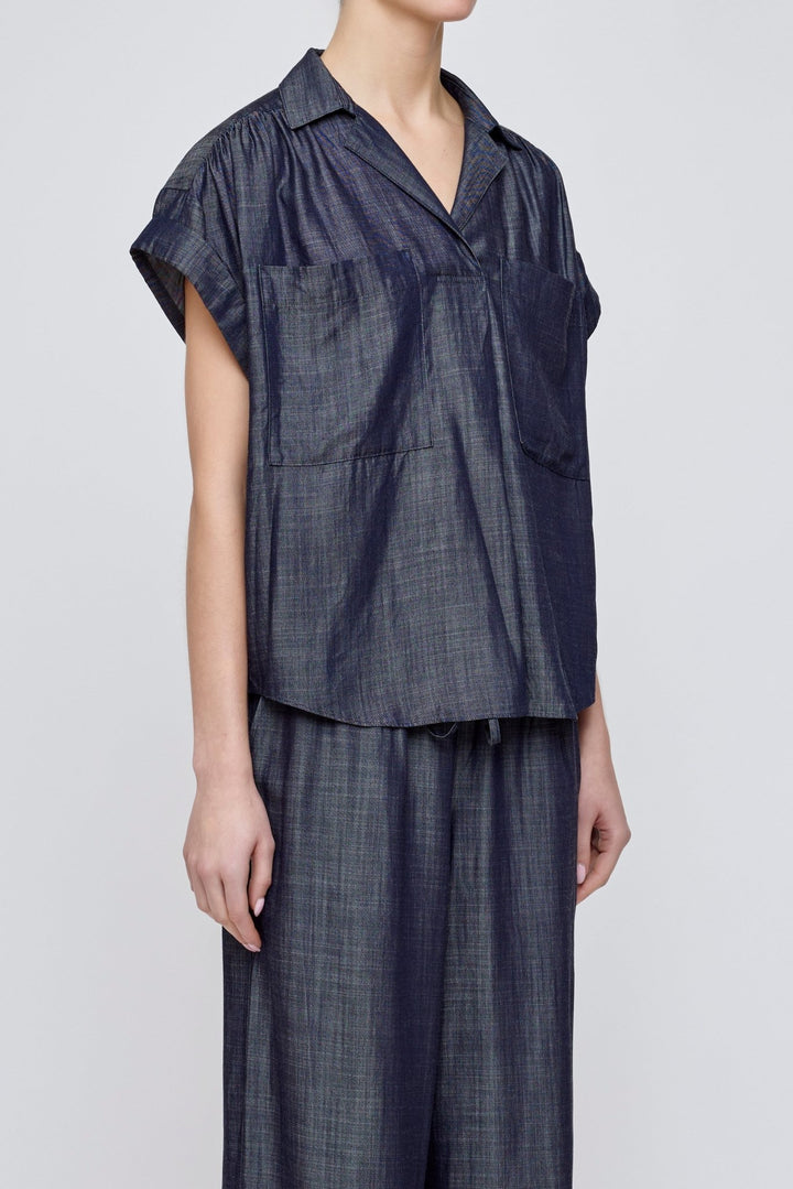 Moussy - Basic Denim Shirt Blue - Kalifornia Jean Bar