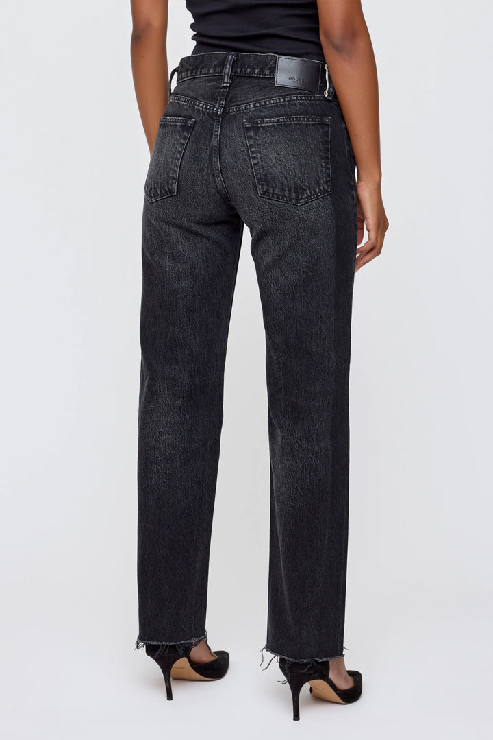 Moussy - Black Glencoe Low - Rise Straight Jean - Kalifornia Jean Bar