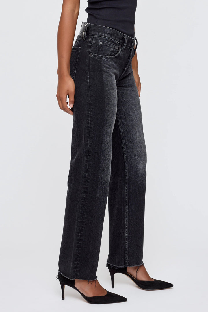Moussy - Black Glencoe Low - Rise Straight Jean - Kalifornia Jean Bar