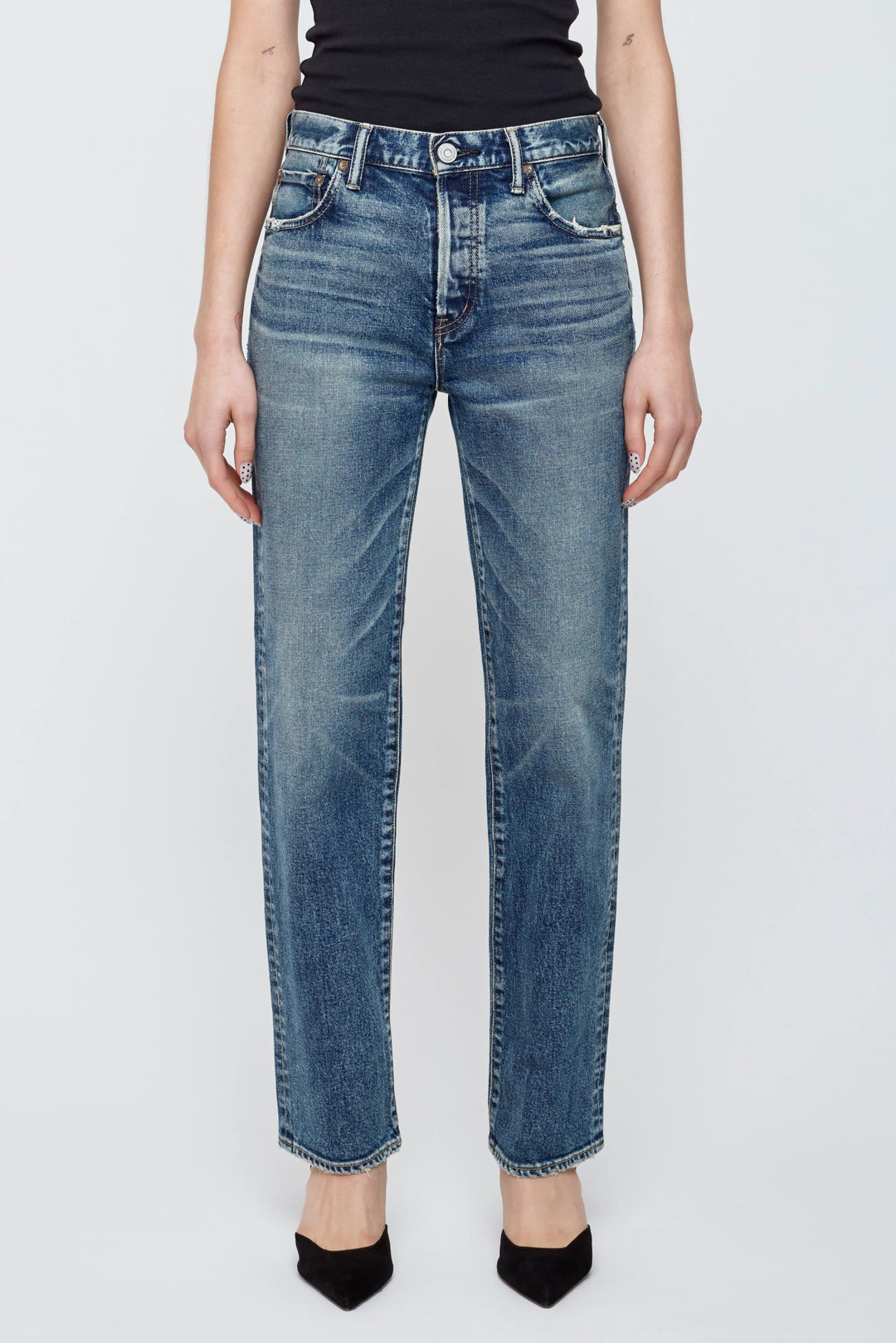 Moussy - Fellsmere Straight in Dark Blue - Kalifornia Jean Bar