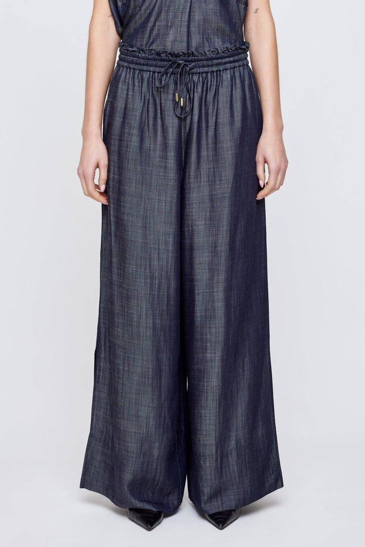 Moussy - High Waist Wide Denim in Blue - Kalifornia Jean Bar