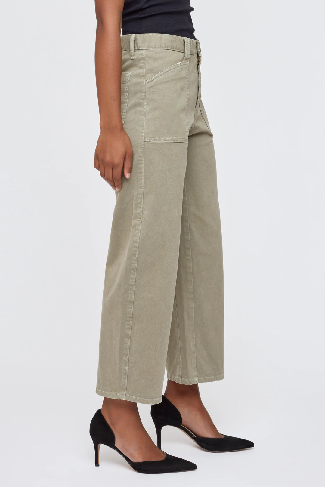 Moussy - Pomonok Gusset Cargo Khaki Pant - Kalifornia Jean Bar