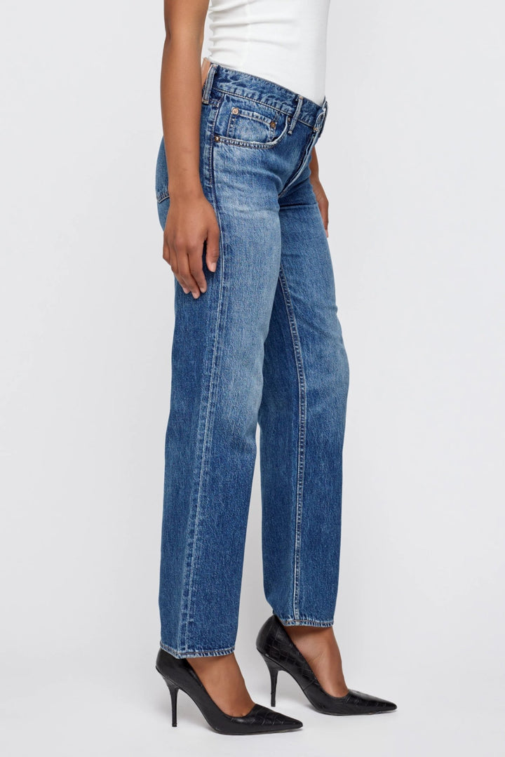 Moussy - Wheeling Straight Low Jeans in Blue - Kalifornia Jean Bar