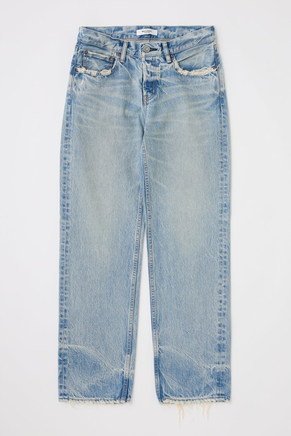 Moussy - Wildwood Straight Low - Rise Light Blue - Kalifornia Jean Bar