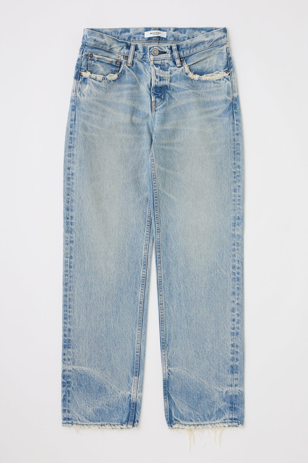 Moussy - Wildwood Straight Low - Rise Light Blue - Kalifornia Jean Bar