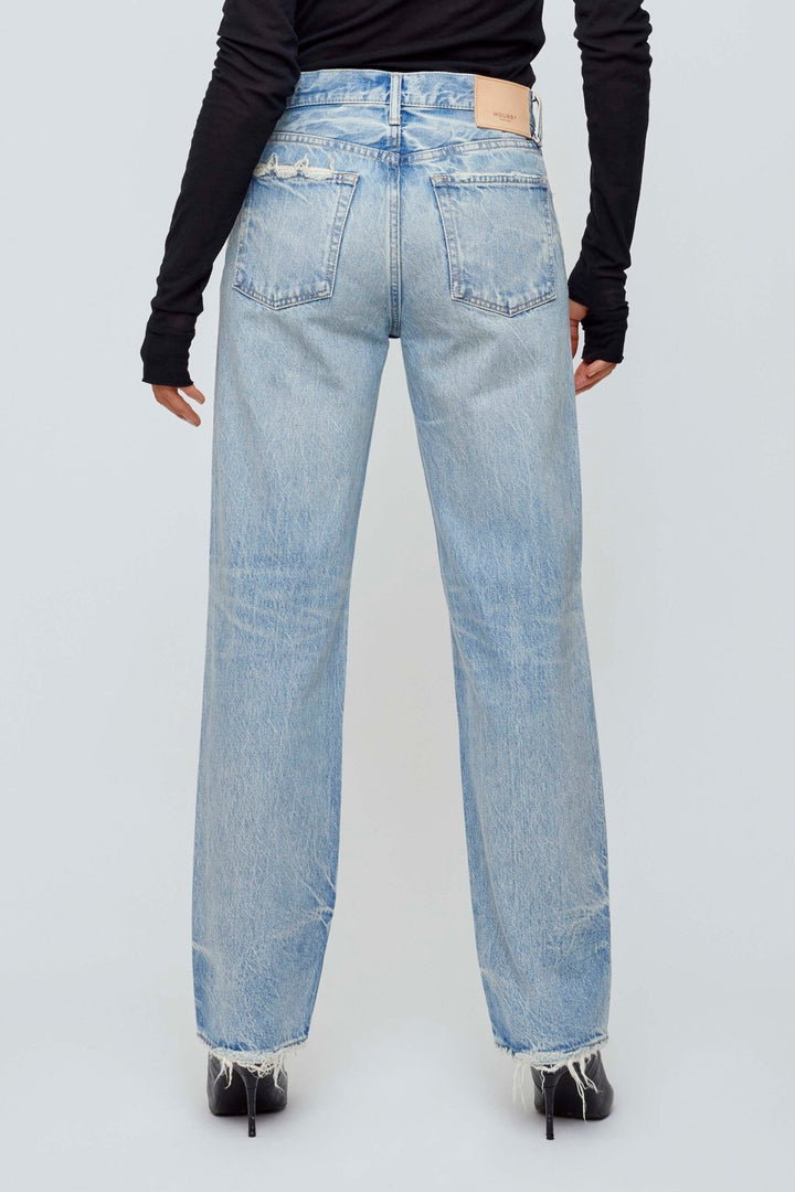 Moussy - Wildwood Straight Low - Rise Light Blue - Kalifornia Jean Bar
