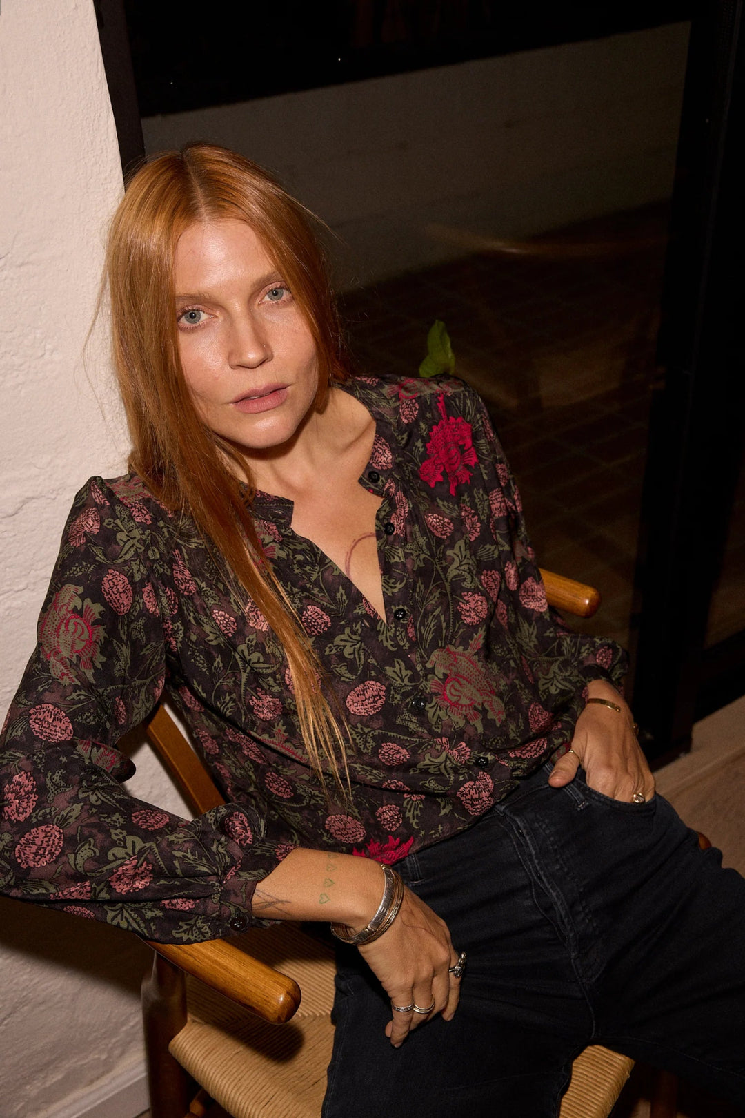 Natalie Martin - Tolan Shirt in Lehua Black - Kalifornia Jean Bar