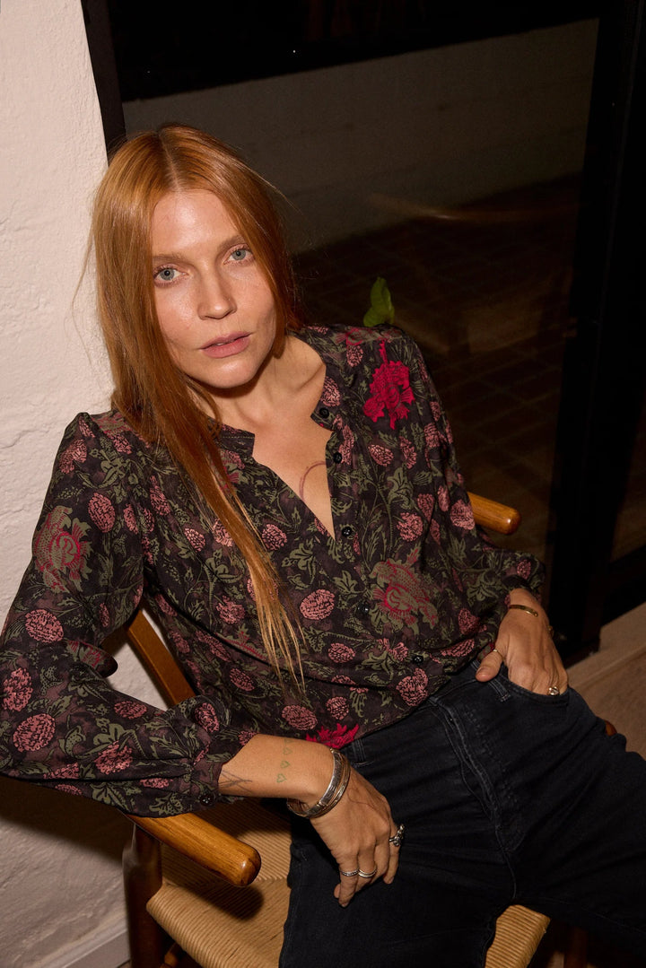 Natalie Martin - Tolan Shirt in Lehua Black - Kalifornia Jean Bar