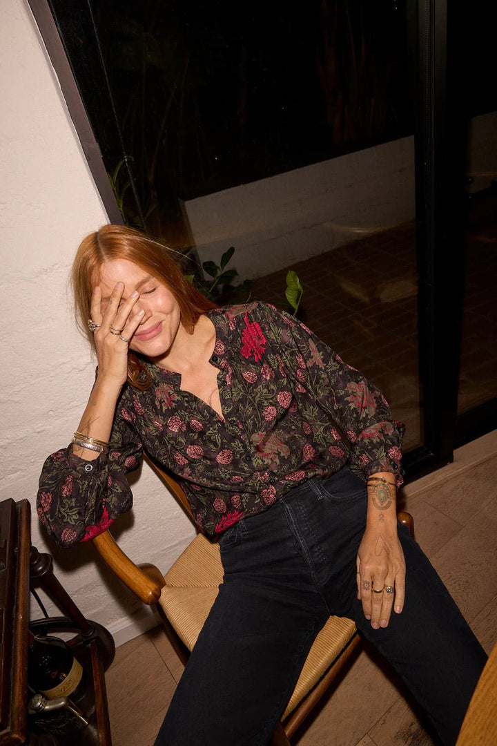 Natalie Martin - Tolan Shirt in Lehua Black - Kalifornia Jean Bar