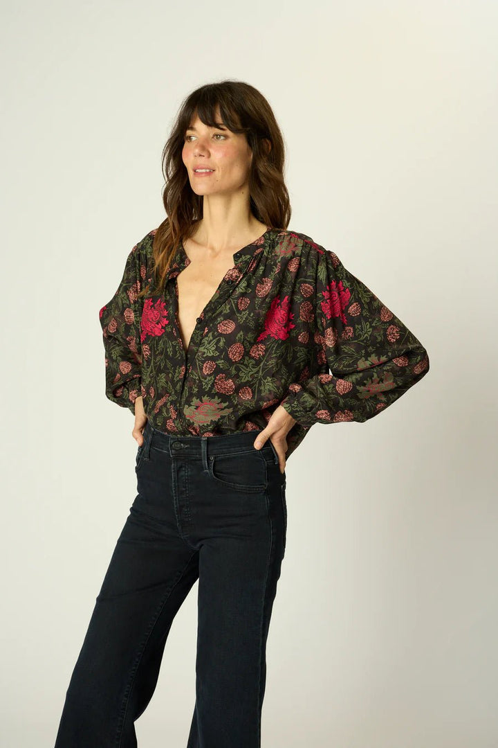Natalie Martin - Tolan Shirt in Lehua Black - Kalifornia Jean Bar