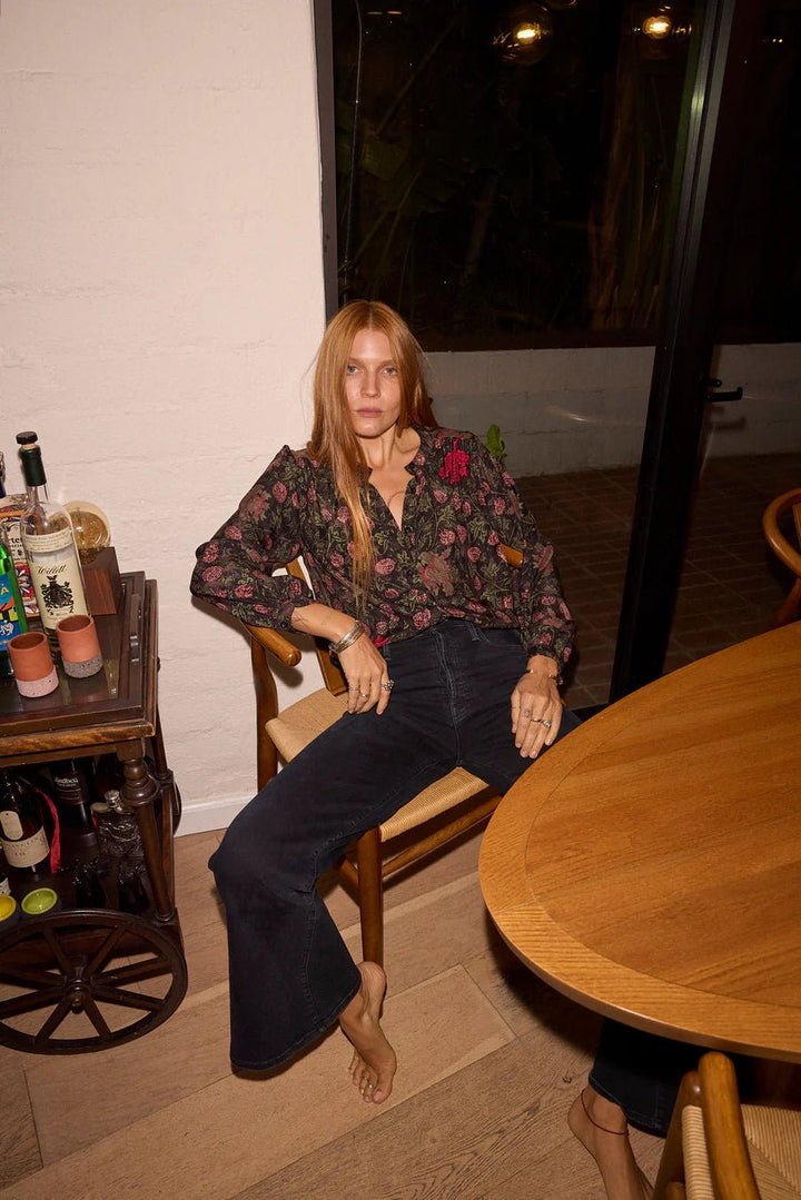 Natalie Martin - Tolan Shirt in Lehua Black - Kalifornia Jean Bar