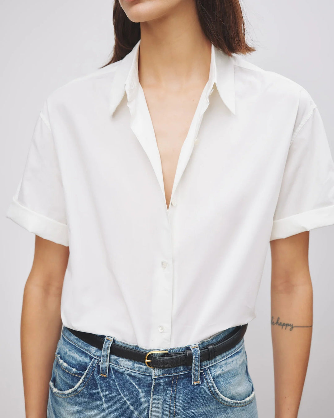 Nili Lotan - Alban Shirt in White - Kalifornia Jean Bar