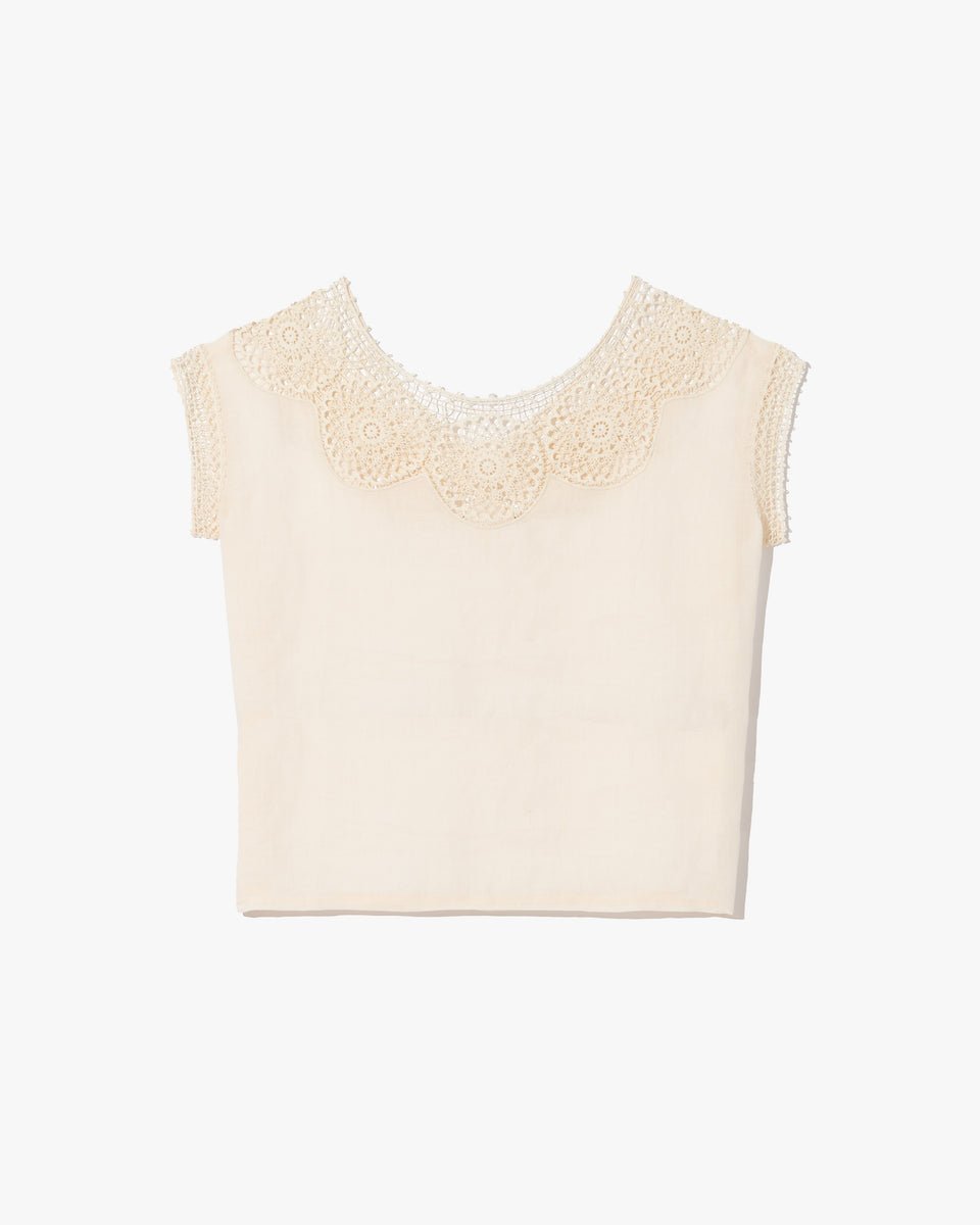 Nili Lotan - Caila Top in Ivory - Kalifornia Jean Bar