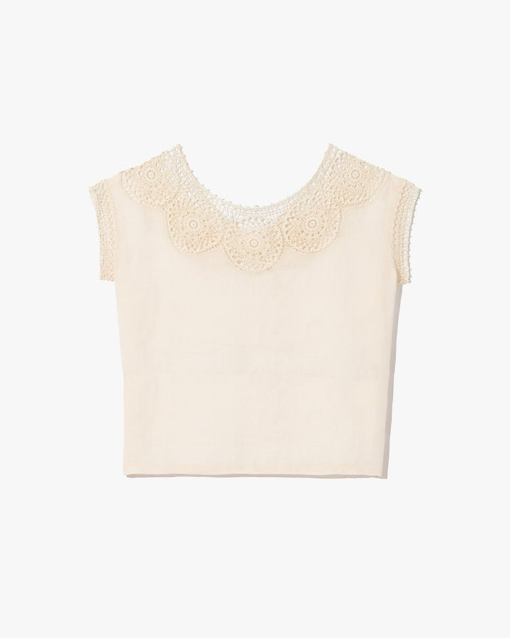 Nili Lotan - Caila Top in Ivory - Kalifornia Jean Bar