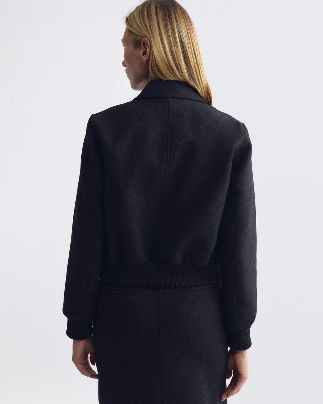 Nili Lotan - Dark Charcoal Redley Bomber Jacket - Kalifornia Jean Bar
