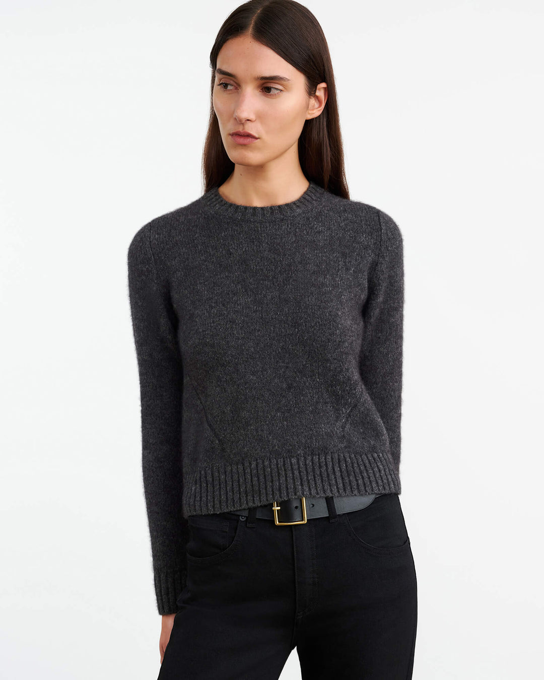 Nili Lotan - Gwendolyn Sweater in Charcoal - Kalifornia Jean Bar