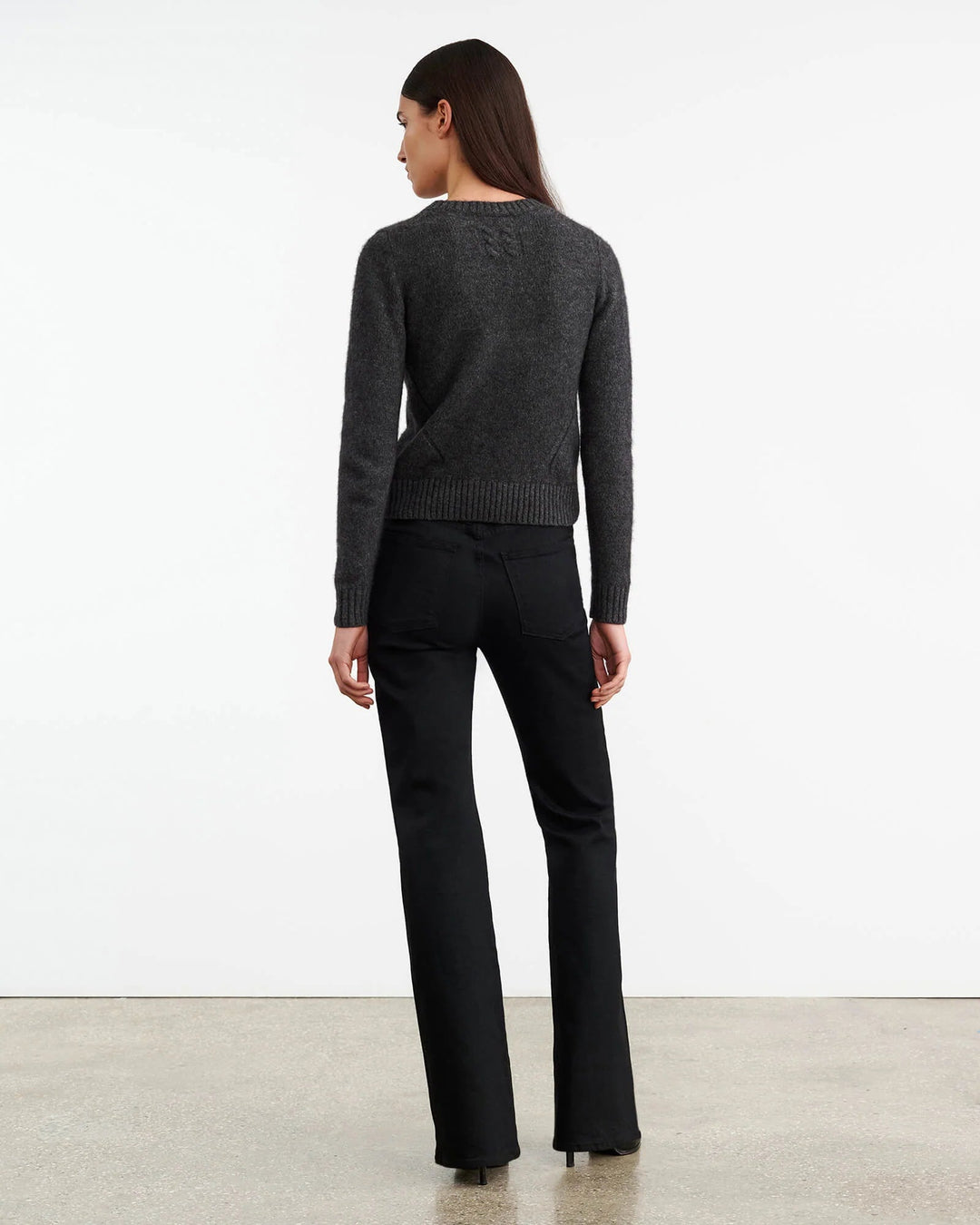 Nili Lotan - Gwendolyn Sweater in Charcoal - Kalifornia Jean Bar