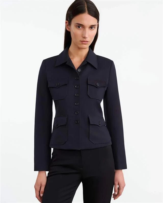 Nili Lotan - Jamison Jacket in Midnight - Kalifornia Jean Bar