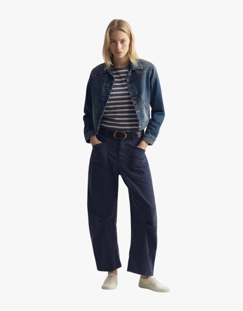 Nili Lotan - Lana Striped Tee French Blue/Off White - Kalifornia Jean Bar