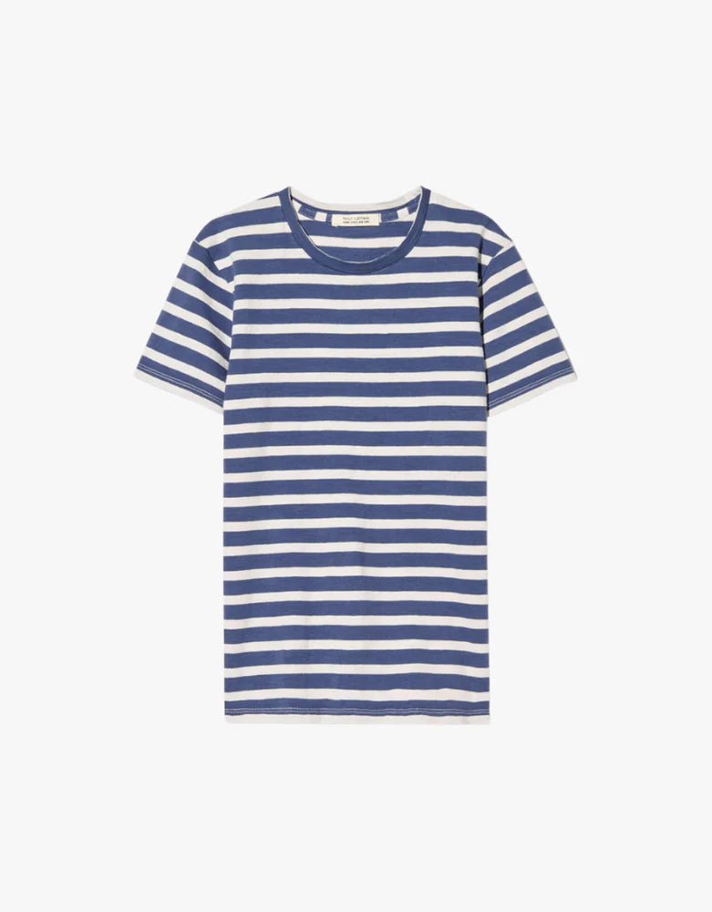 Nili Lotan - Lana Striped Tee French Blue/Off White - Kalifornia Jean Bar