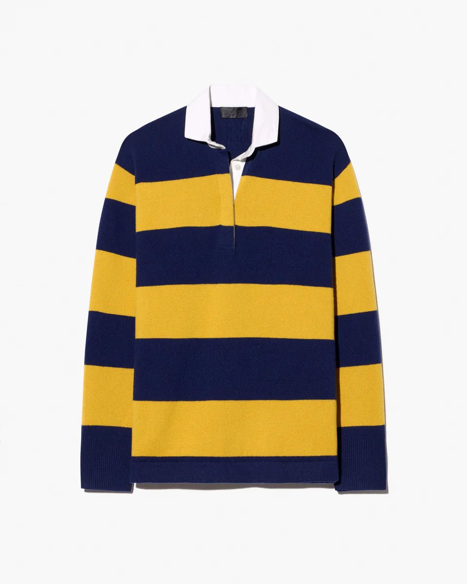 Nili Lotan - Rashida Rugby Sweater Navy Amber Stripe - Kalifornia Jean Bar