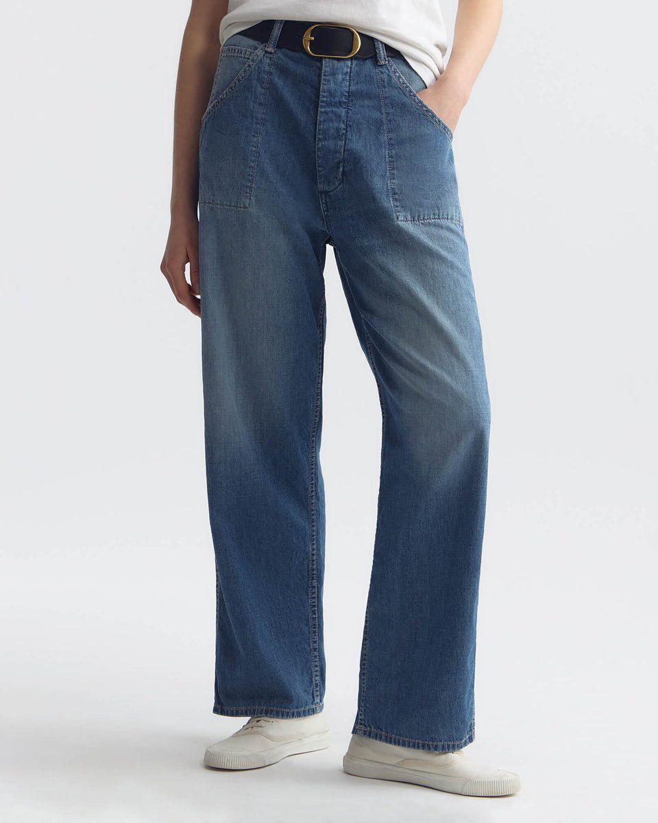 Nili Lotan - Whitney Denim Pant in Delancey Wash - Kalifornia Jean Bar
