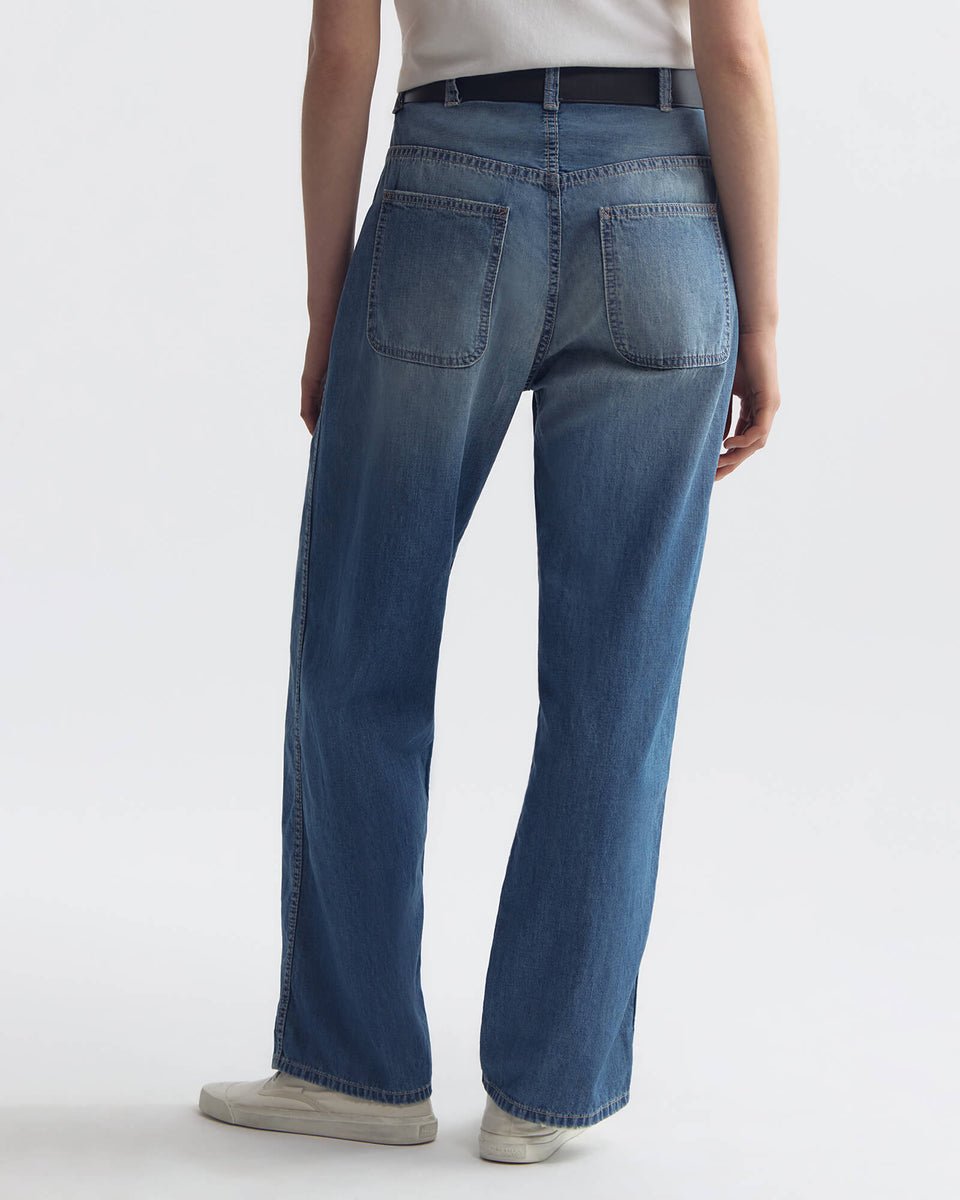 Nili Lotan - Whitney Denim Pant in Delancey Wash - Kalifornia Jean Bar