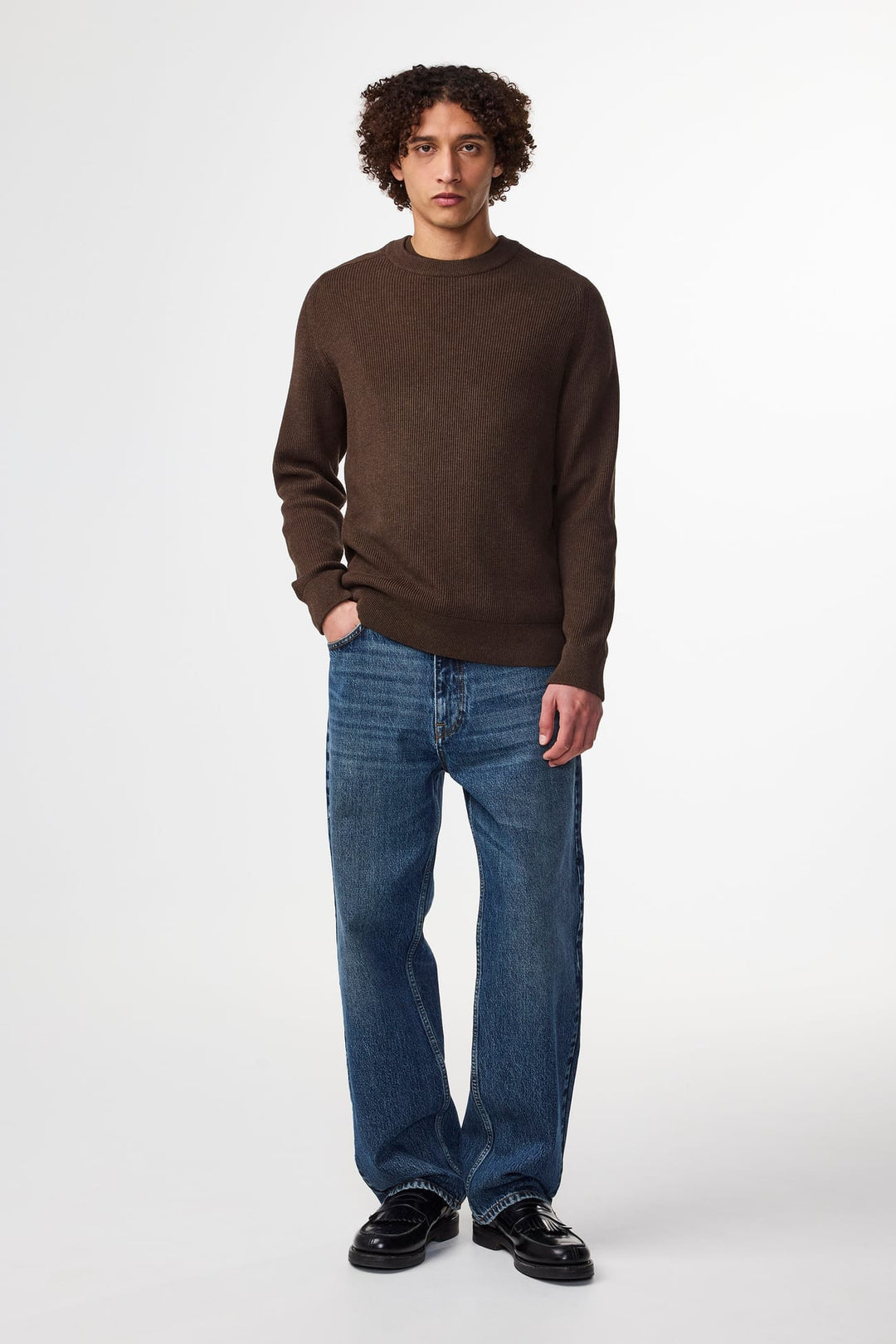 NN. 07 - Kevin Ribbed Sweater Demitasse Organic Cotton - Kalifornia Jean Bar
