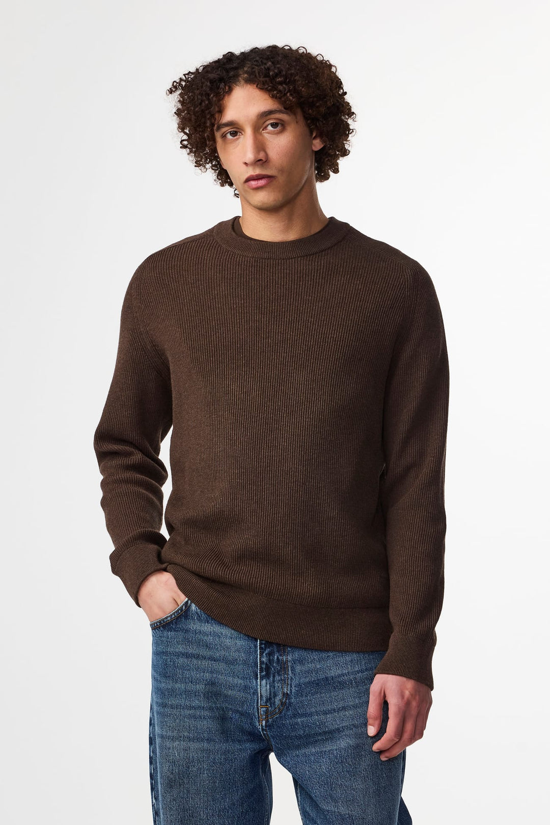 NN. 07 - Kevin Ribbed Sweater Demitasse Organic Cotton - Kalifornia Jean Bar