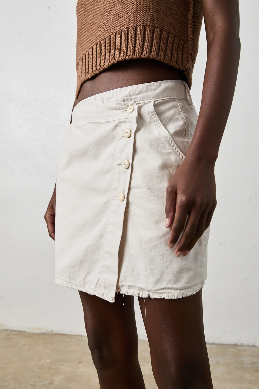 NSF - Everly Skirt in Soft White - Kalifornia Jean BarNSF - Everly Skirt in Soft White