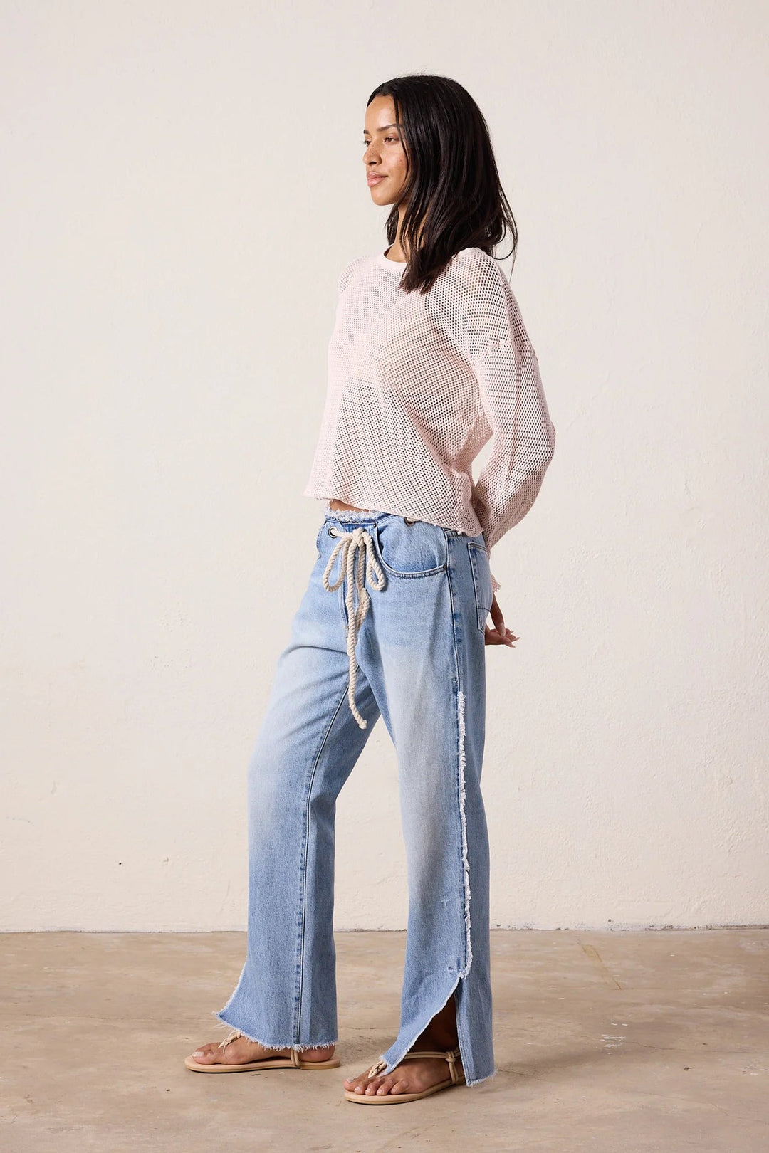 NSF - Penny Relaxed Tie Waist Jean in Baja - Kalifornia Jean Bar