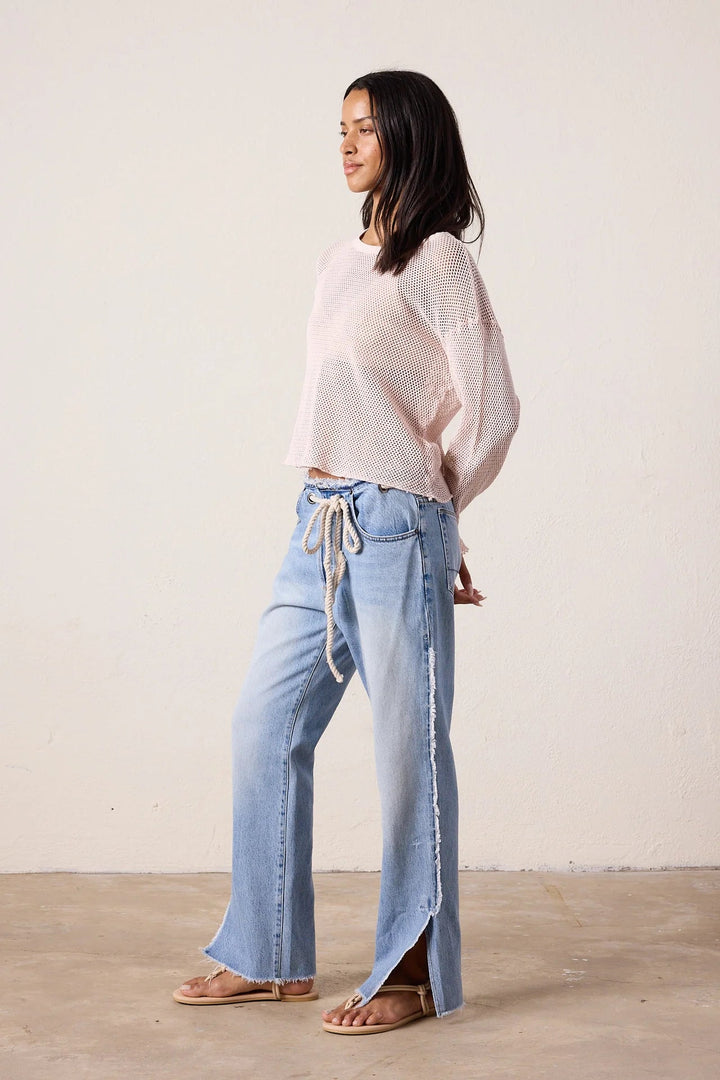 NSF - Penny Relaxed Tie Waist Jean in Baja - Kalifornia Jean Bar