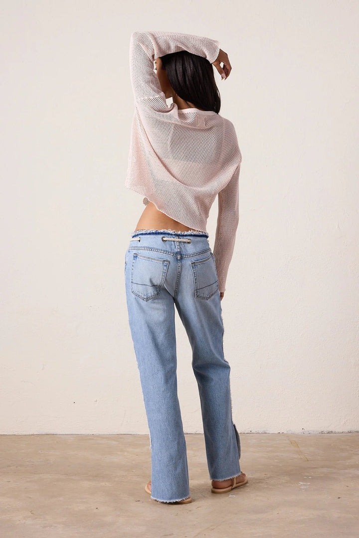 NSF - Penny Relaxed Tie Waist Jean in Baja - Kalifornia Jean Bar
