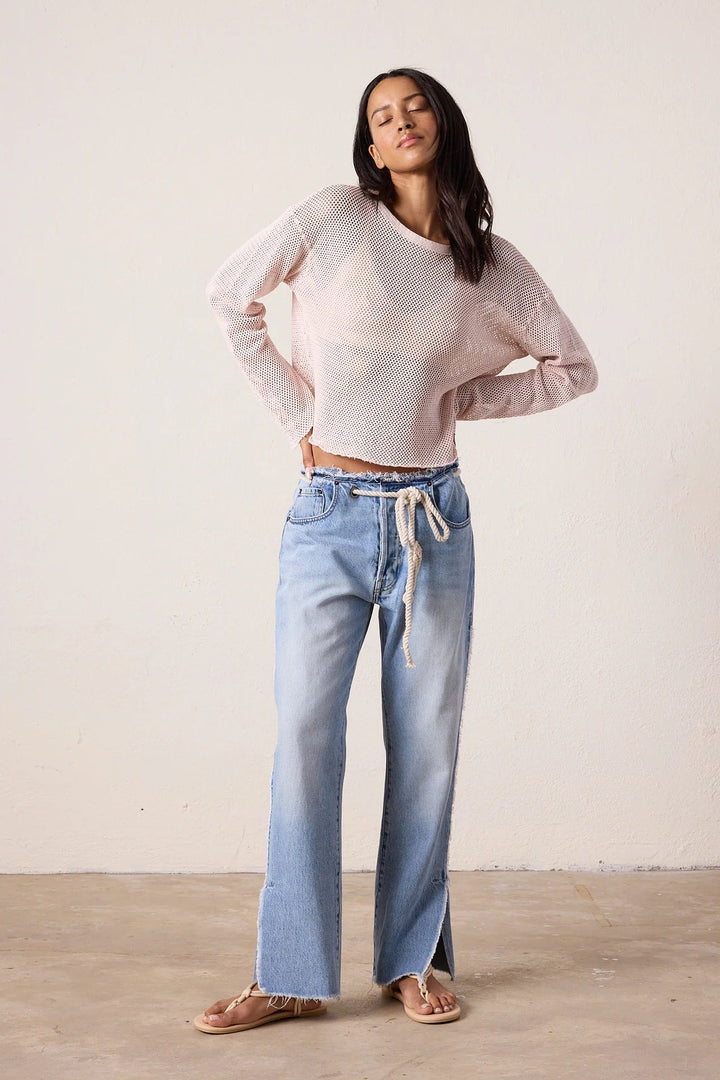 NSF - Penny Relaxed Tie Waist Jean in Baja - Kalifornia Jean Bar