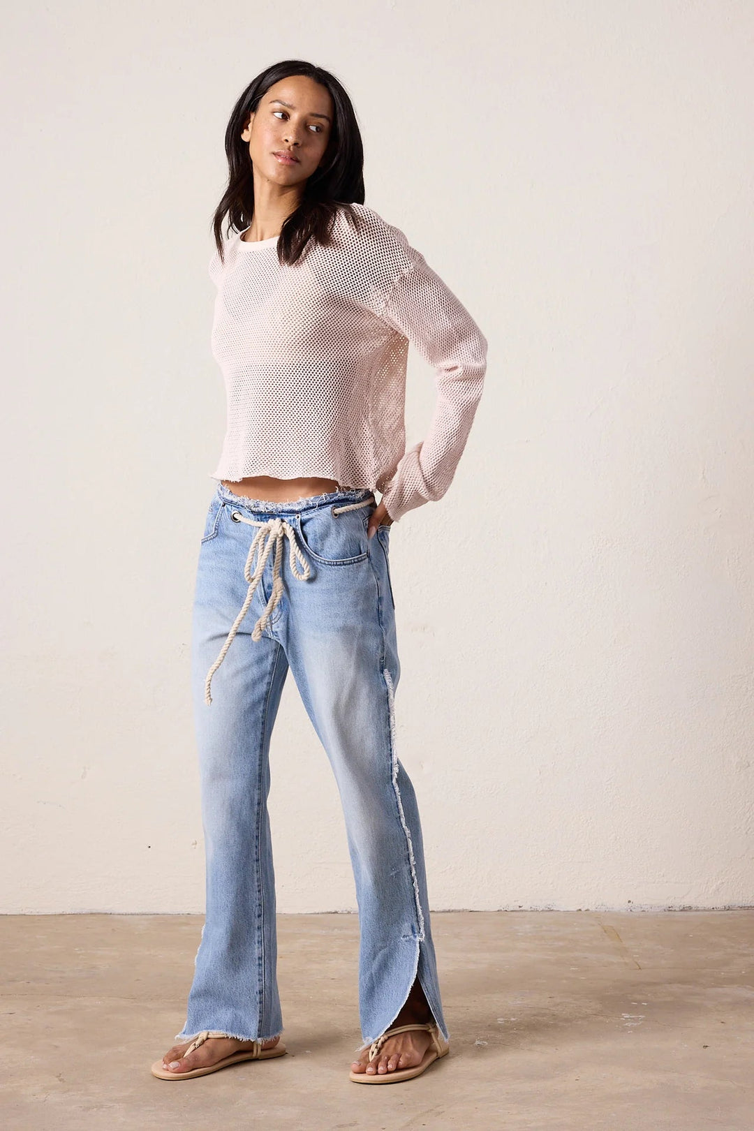 NSF - Penny Relaxed Tie Waist Jean in Baja - Kalifornia Jean Bar
