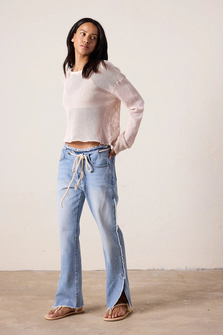 NSF - Penny Relaxed Tie Waist Jean in Baja - Kalifornia Jean Bar