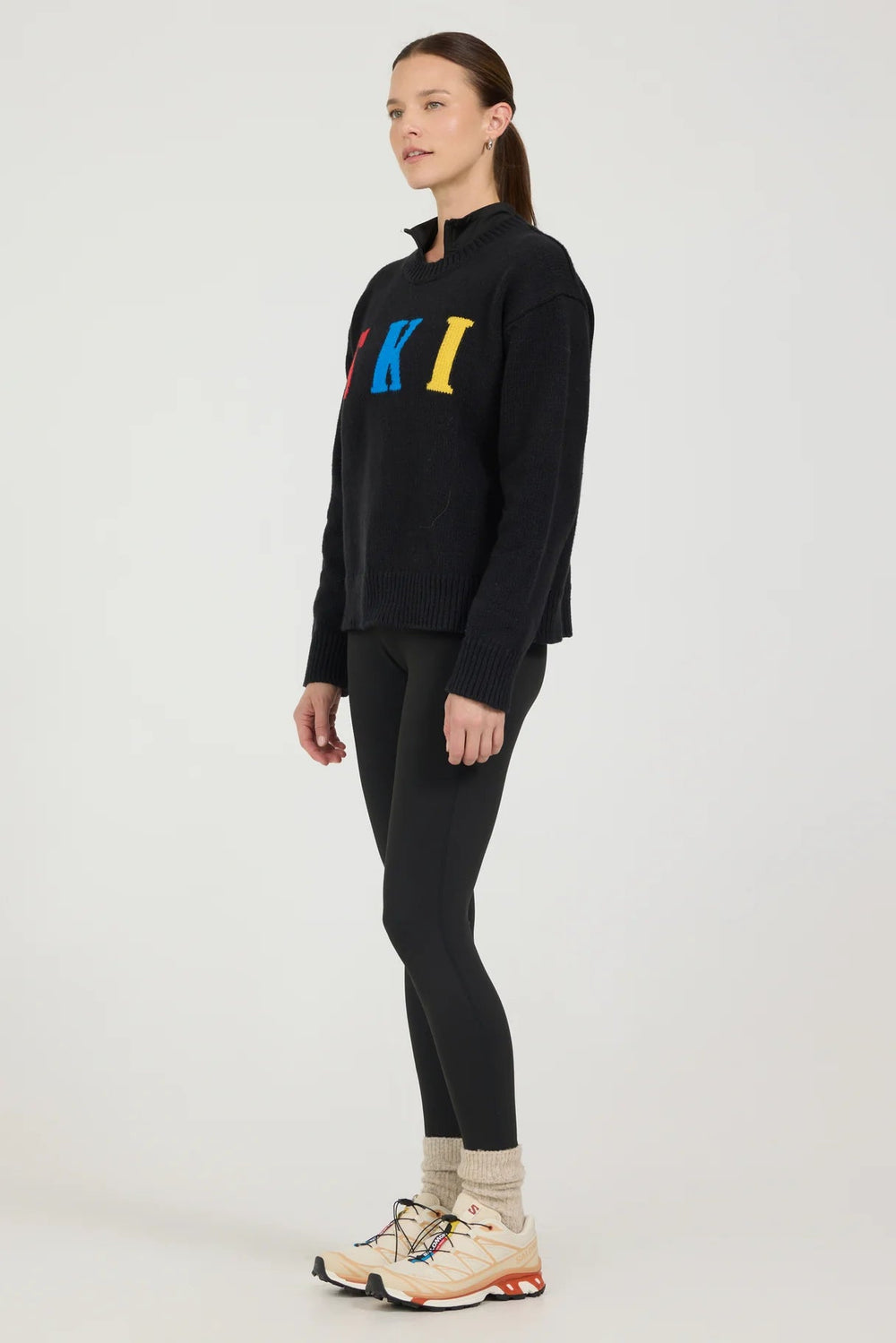 One Grey Day - Classic Ski Crewneck Black Combo - Kalifornia Jean Bar