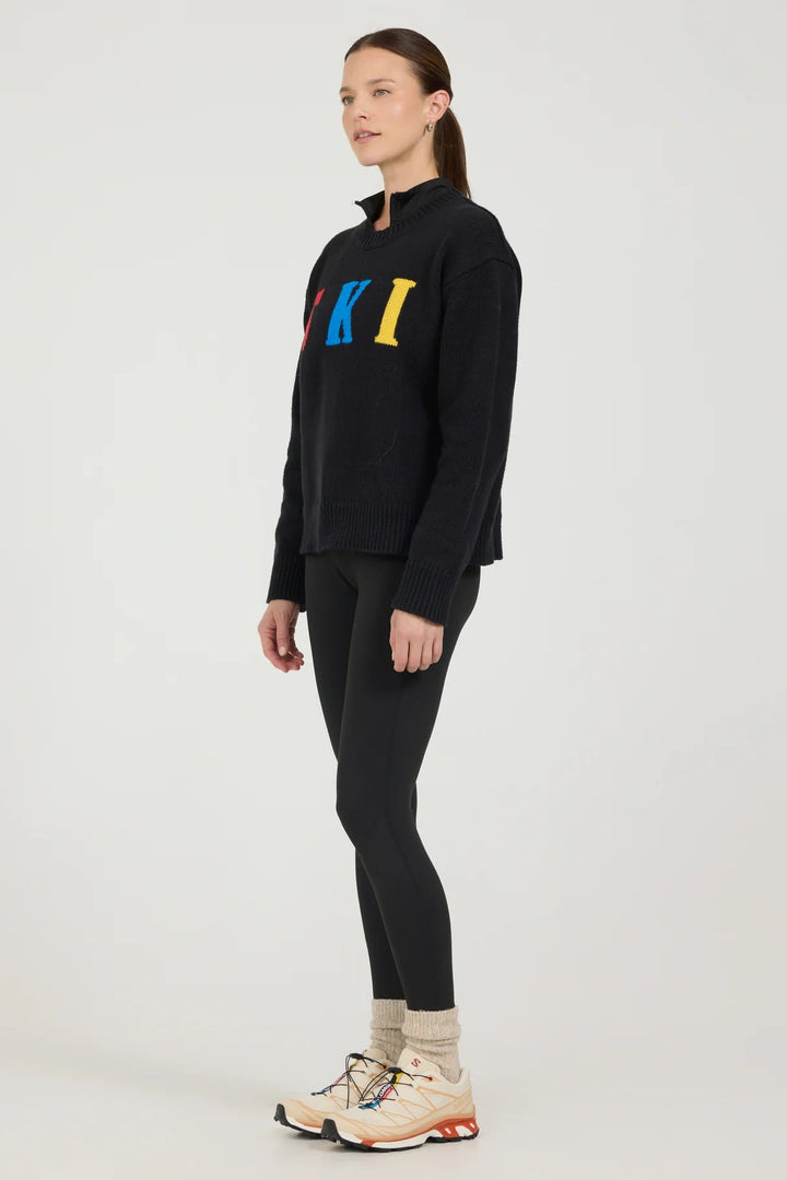 One Grey Day - Classic Ski Crewneck Black Combo - Kalifornia Jean Bar