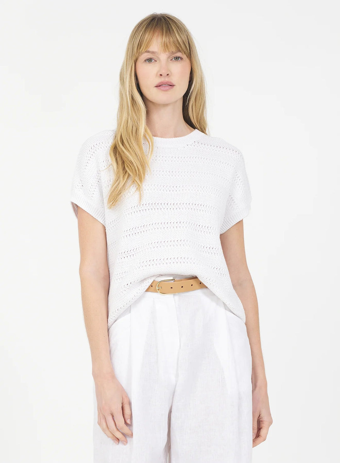 One Grey Day - Rosie White Sleeveless Top - Kalifornia Jean Bar
