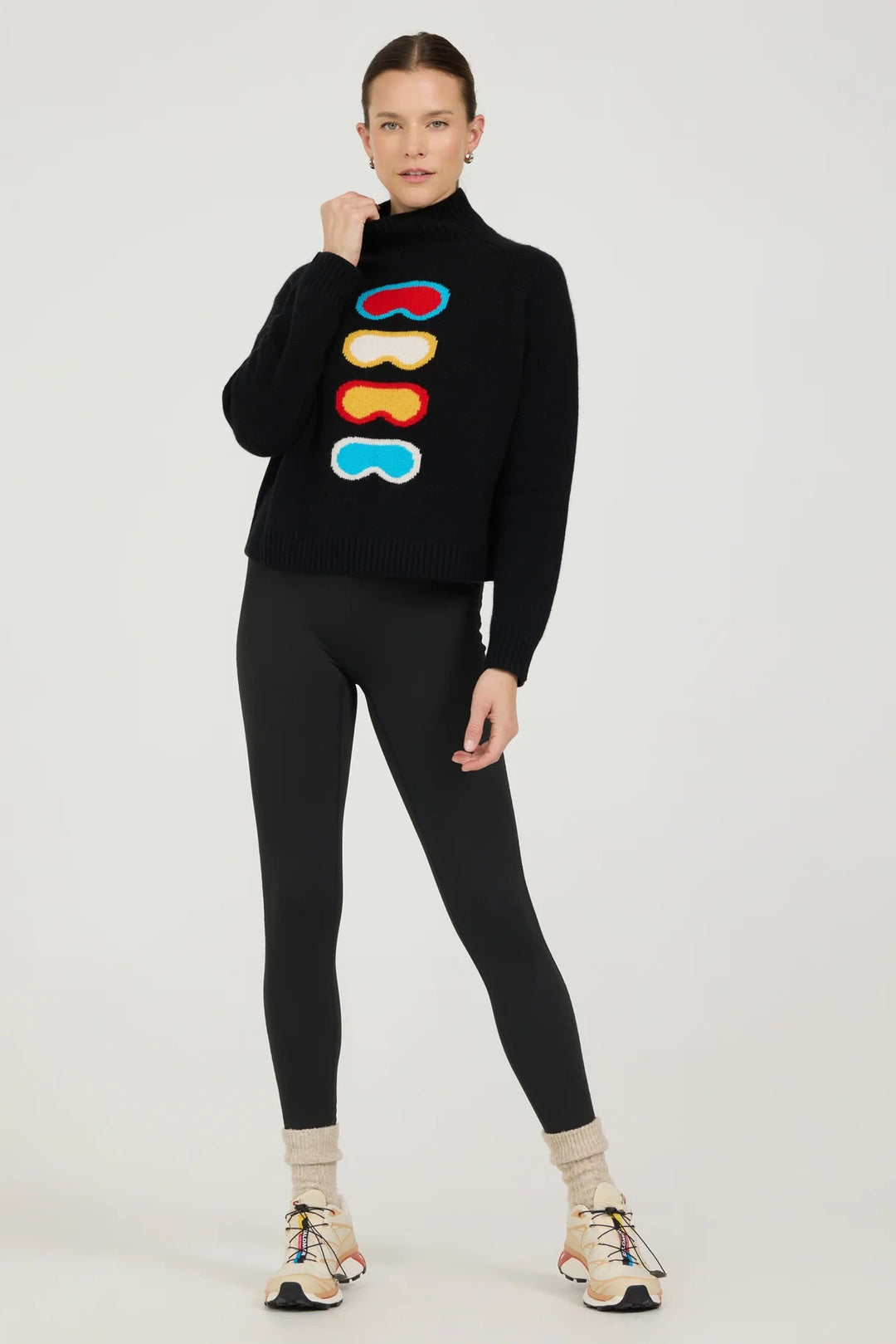 One Grey Day - Ski Goggle Mockneck Black Combo - Kalifornia Jean Bar