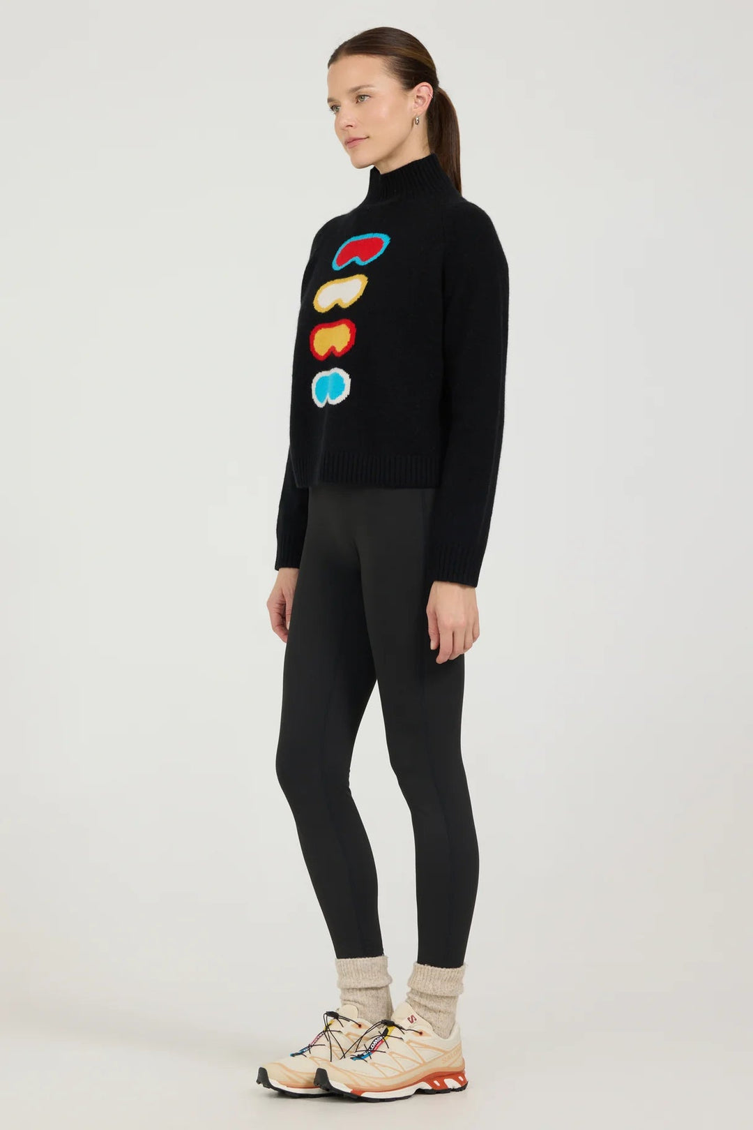 One Grey Day - Ski Goggle Mockneck Black Combo - Kalifornia Jean Bar