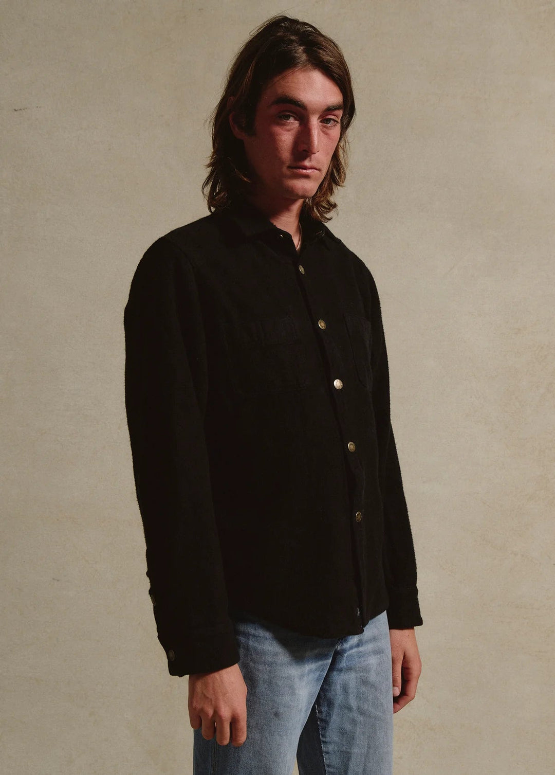 One Of These Days - Canton Overshirt in Black - Kalifornia Jean Bar