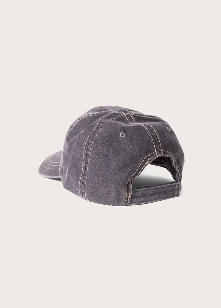 One of These Days - Charcoal Running Horse Leather Patch Hat - Kalifornia Jean Bar