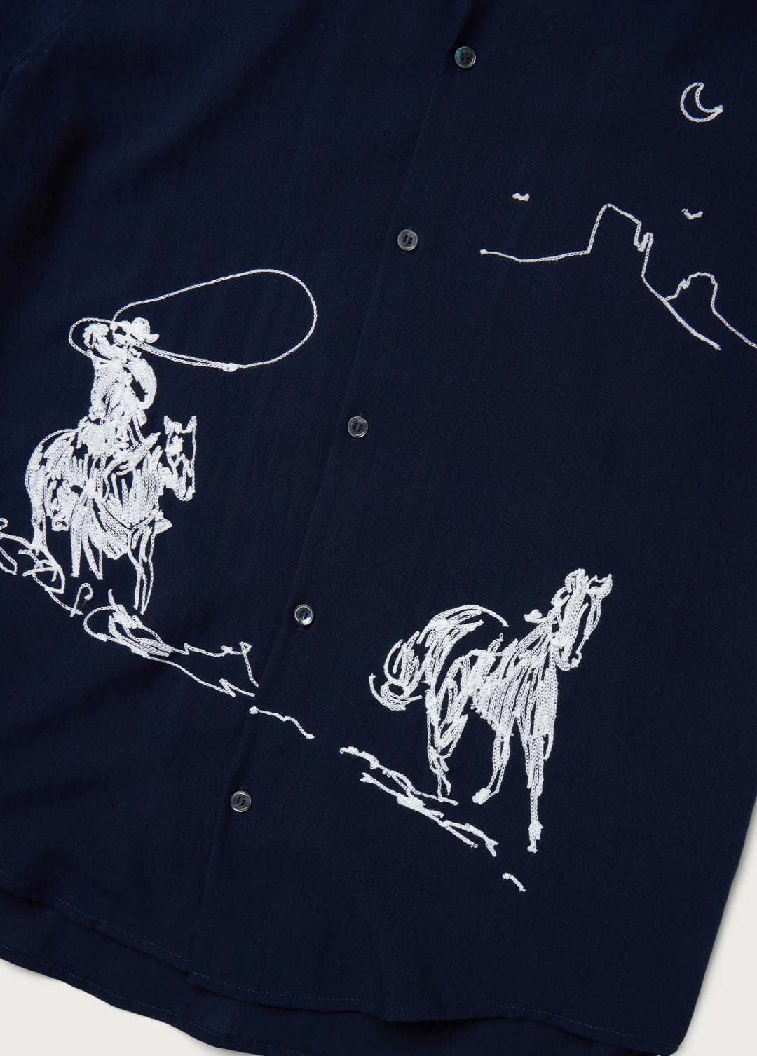 One of These Days - Into The Distance Navy Camp Shirt - Kalifornia Jean Bar
